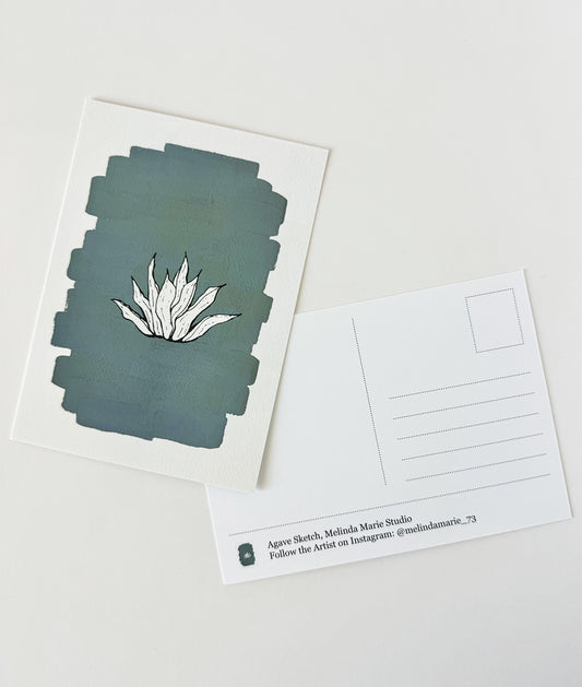 Agave Sketch Postcard